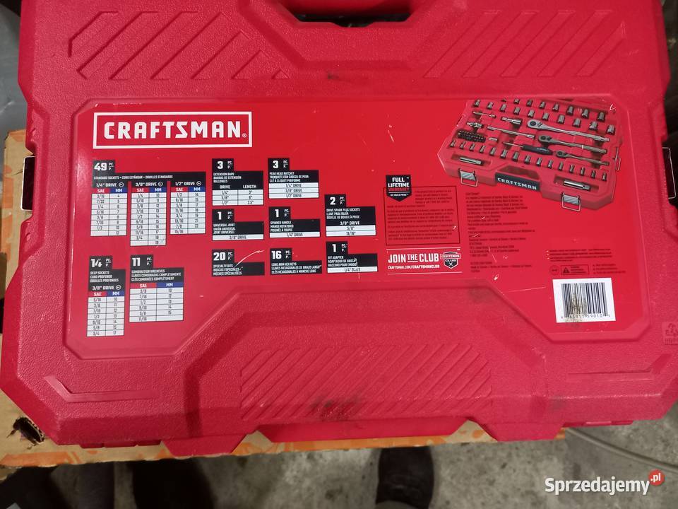 ZESTAW KLUCZY NASADOWYCH CRAFTSMAN NOWY Andrespol