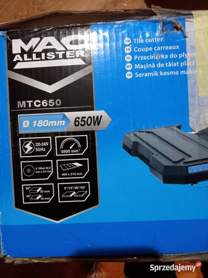Maszynka do płytek Macallister MTC650 Jastrzębie-Zdrój