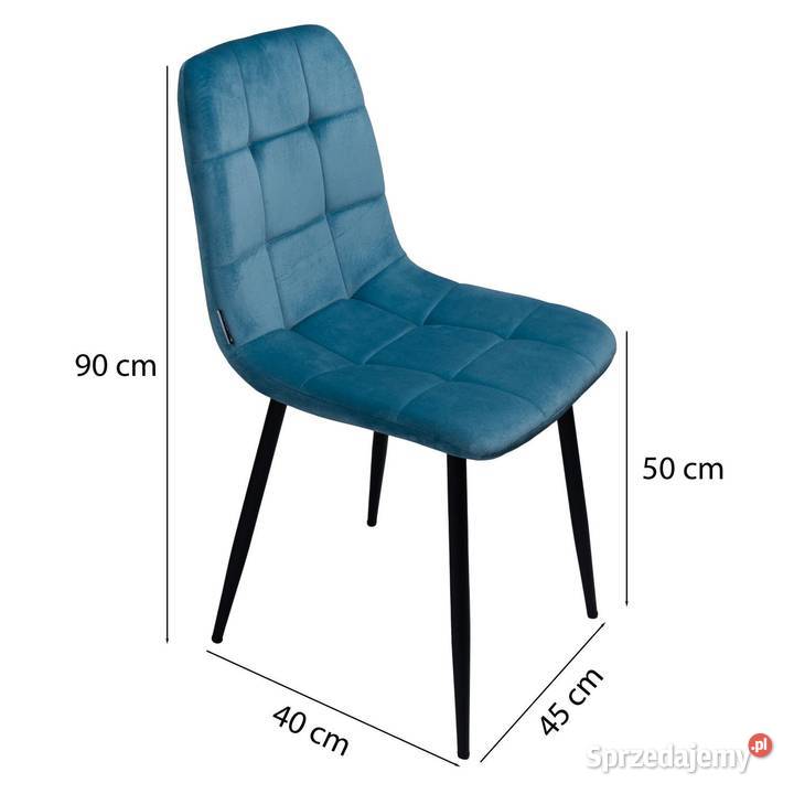 Zestaw 2 krzesło tapicerowane welurowe do salonu