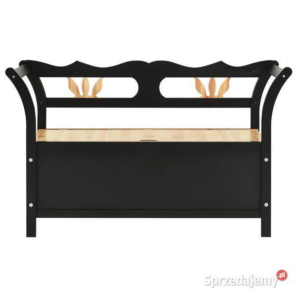 vidaXL Ławka czarna 107x45x755 lite drewno Warszawa