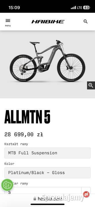 Rower elektryczny Haibike allmtn 5 nowy Nakło Śląskie