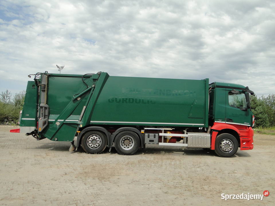 Śmieciarka MercedesBenz 2540 Euro 6 Antos zielony Stasi Las