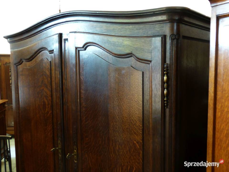 Dębowa ciemna szafa ludwikowskasklep Dąbrowa sprzedam