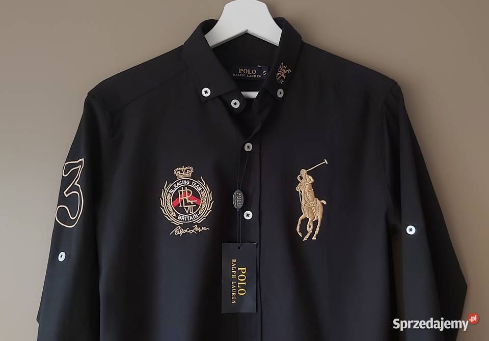 Nowa koszula Ralph Lauren S czarny kolor Lublin