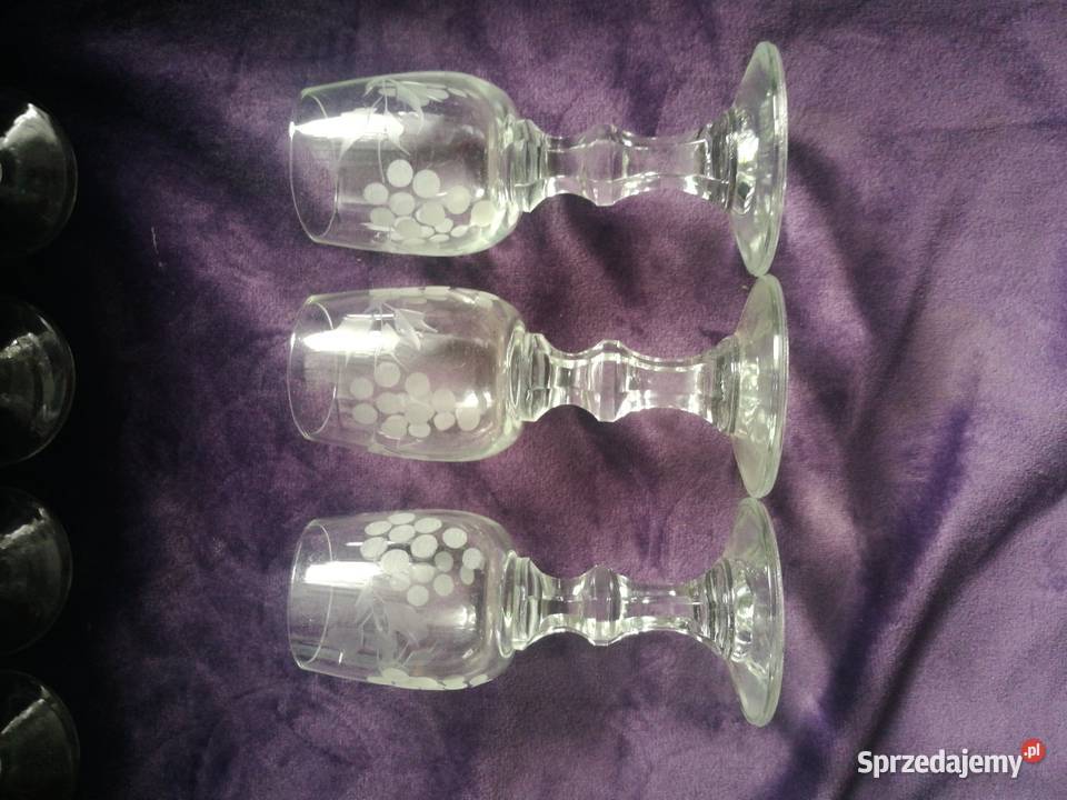 Zestaw różnych kieliszków prl Choszczno