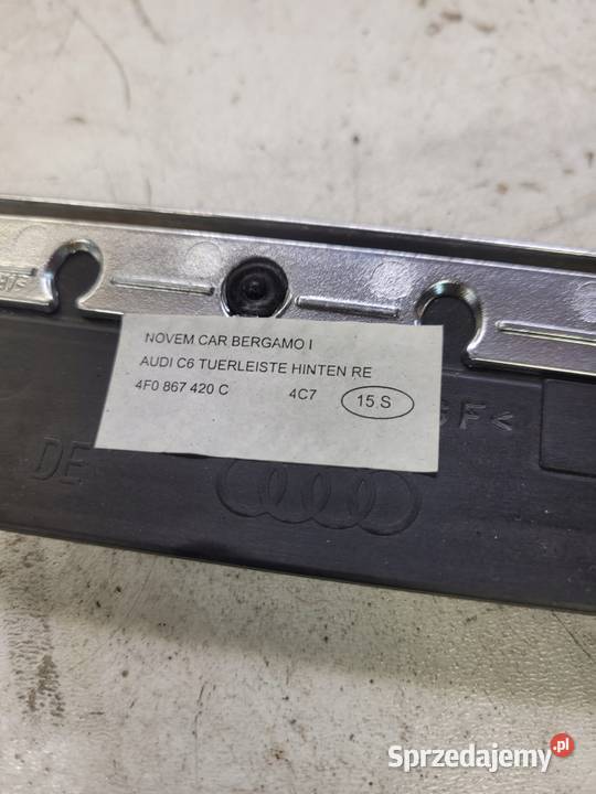 DEKOR DRZWI PRAWY TYŁ AUDI A6 C6 4F0867420C 15S osobowe Motoryzacja śląskie