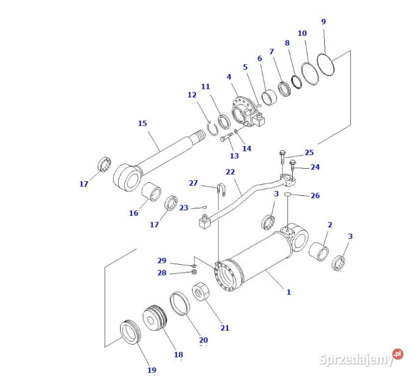 Zestaw uszczelnień siłownika zrywaka KOMATSU Gądki