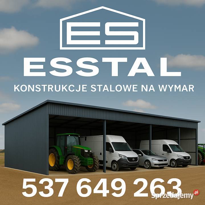 A206 Wysoki Garaż Blaszany Zadaszenie na auto Opole Lubelskie