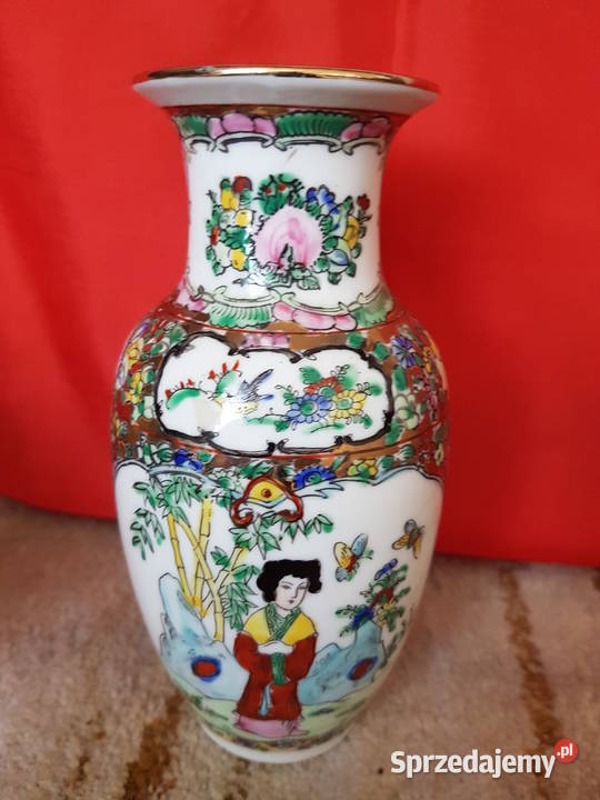 Japoński wazon i przystawka porcelana malowana Tarnowskie Góry
