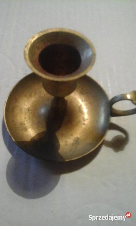Dzbanek mosiężny plus świecznik