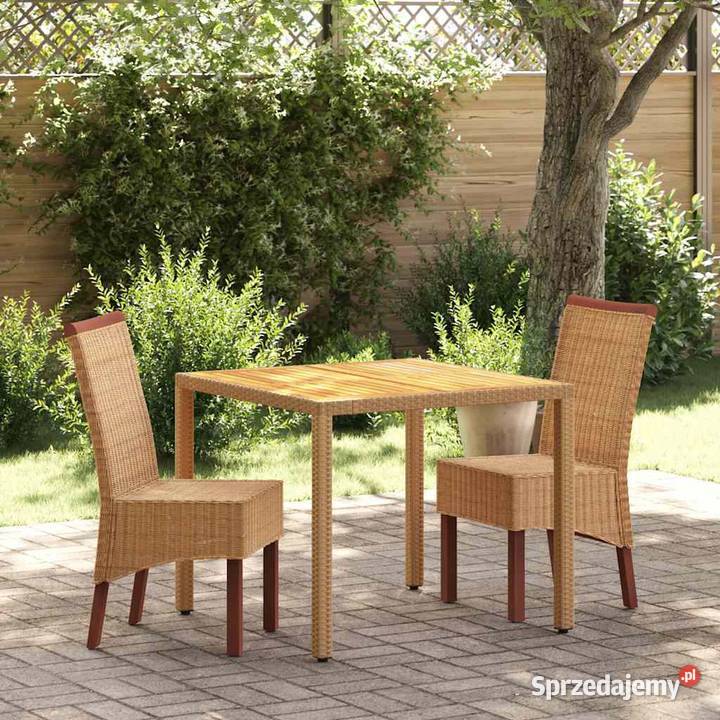 vidaXL Krzesła stołowe 2 brązowe naturalny Krzesła Warszawa