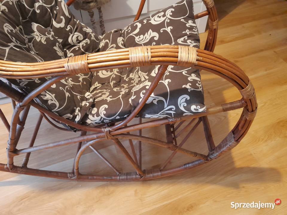 Fotel wiklinowy bujany z poduszką Fotele Stalowa Wola sprzedam