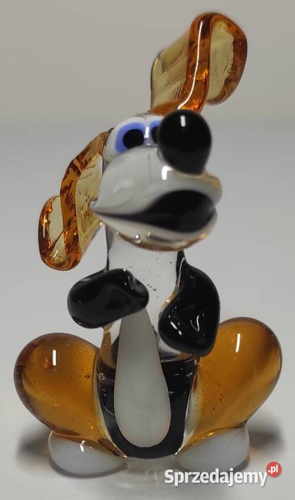 Szklany pies ze szkła kolorowy szkło artystyczne Warszawa