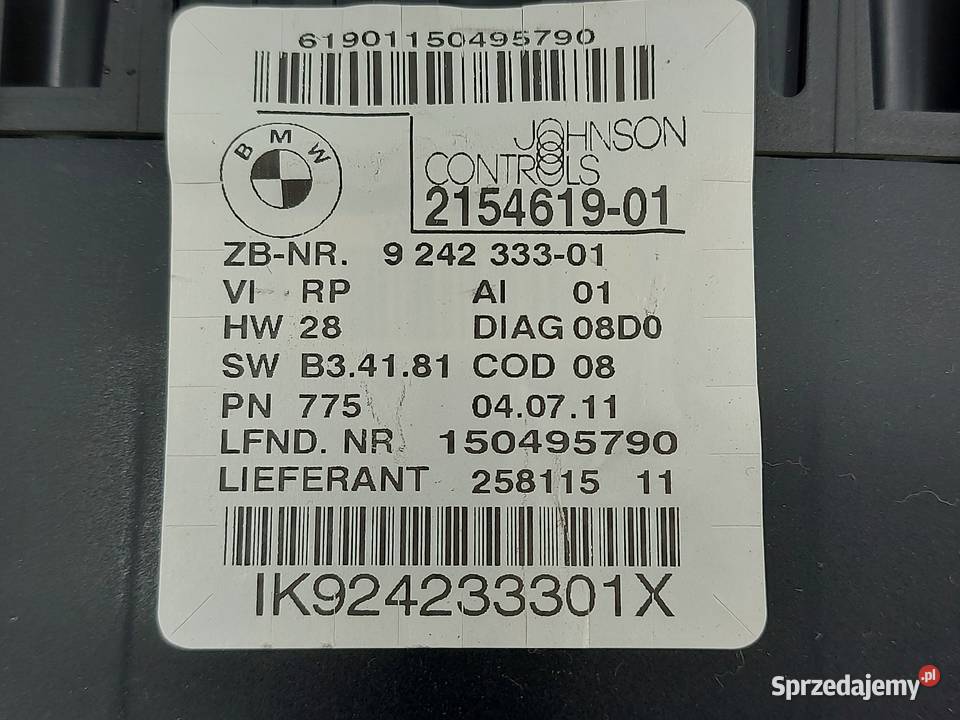 BMW E82 E88 20D 11r licznik zegary ANGLIK Liczniki i zegary Kielce