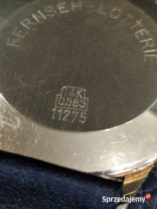 zabytkowy złoty 14k zegarek bergana