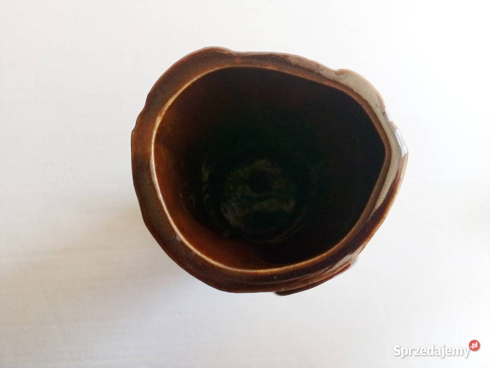 wazon pień pieniek porcelit vintage PRL Częstochowa