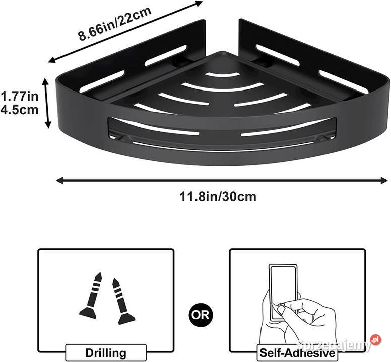 Narożne półki przyborniki 2 stal nierdzewna Warszawa