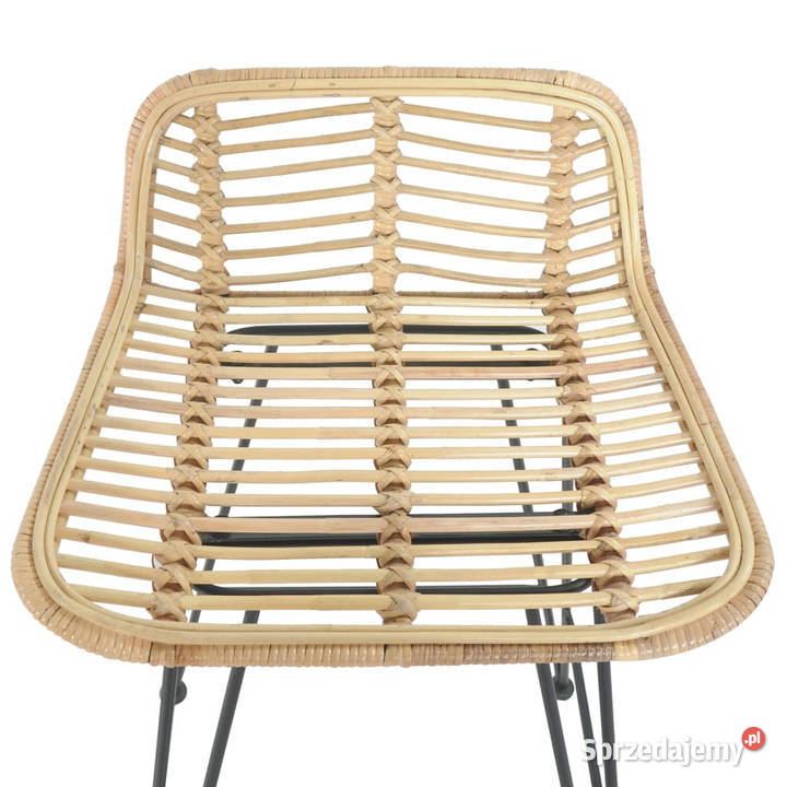 Krzesła barowe 2 naturalny rattan WM285232 mazowieckie Warszawa