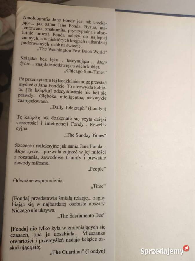 Jane Fond Moje życie autobiografia album książka ISBN 9788381390408 Kielce