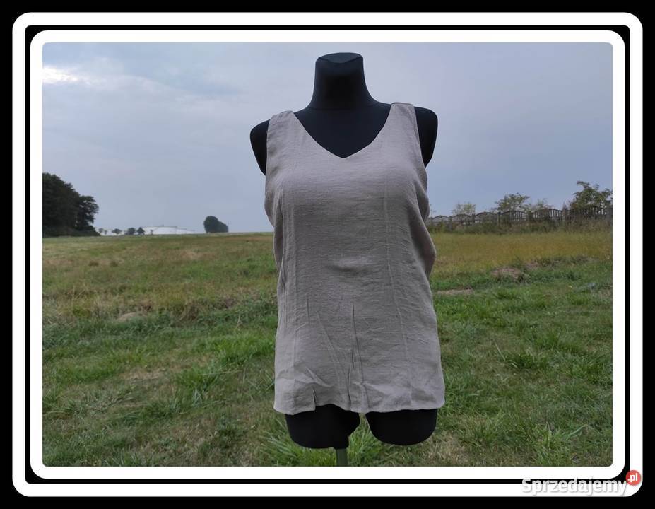 b young beżowa bluzeczka bez rękawów 42 XL Płock