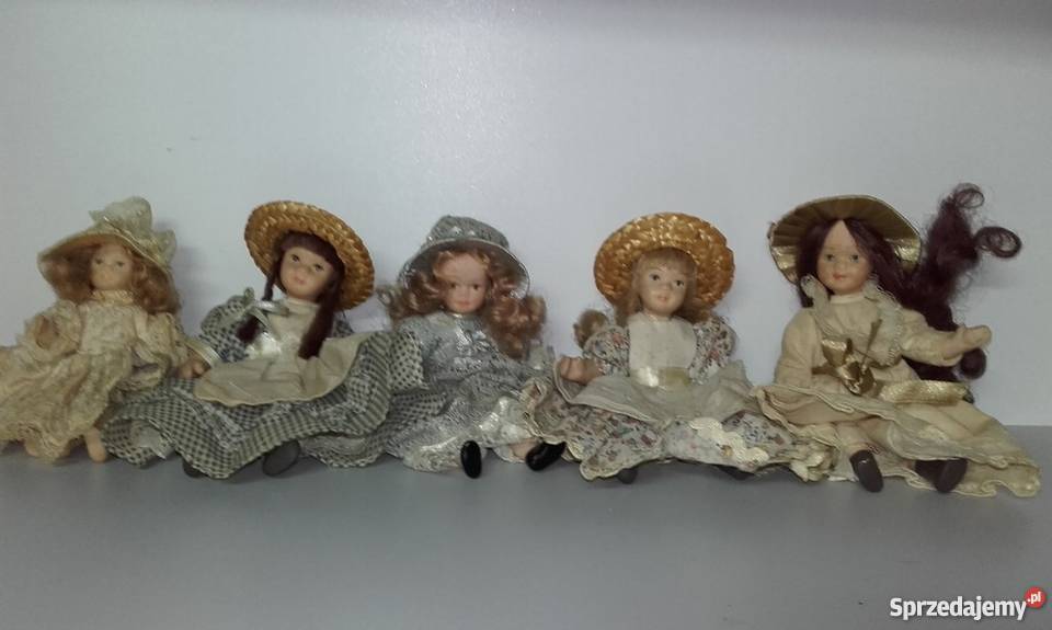 Zestaw porcelanowych lalek rower wózek huśtawka Ropczyce