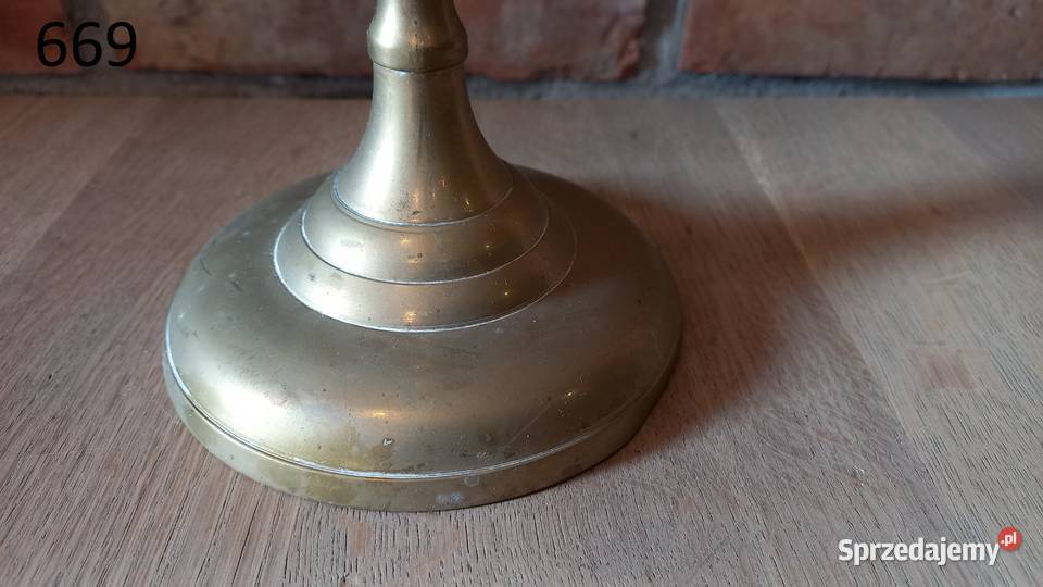 Świecznik mosiężny pięcioramienny Kandelabr 40 Wyposażenie wnętrz Gawroniec