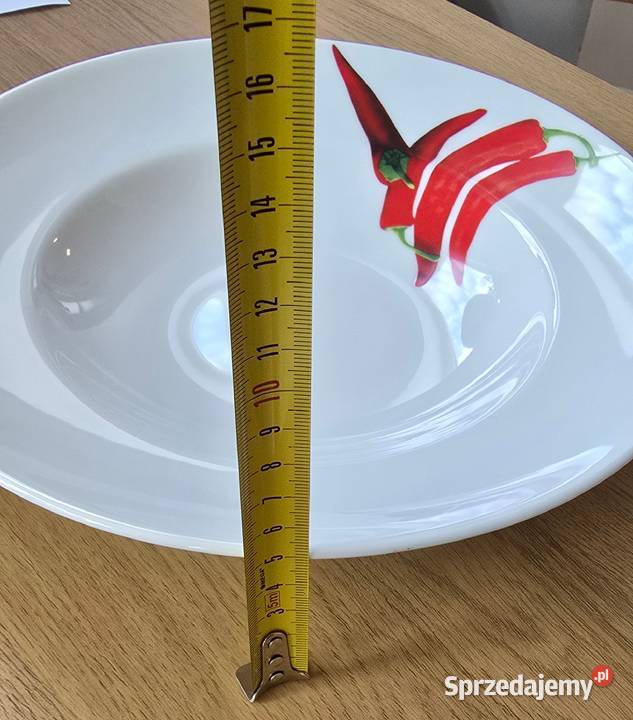 BIAŁY PORCELANOWY GŁĘBOKI TALERZ DO ZUPY SAŁATKI Wyposażenie wnętrz