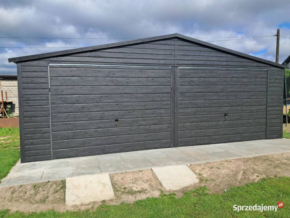 Garaż blaszany 7x5 GRAFIT DREWNOPODOBNY Lublin