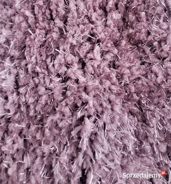 OUTLET Dywan shaggy GLAMOUR nabłyszczany lila 1.6m