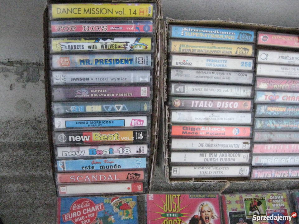 Stare kasety magnetofonowe duży zestaw Grodziczno