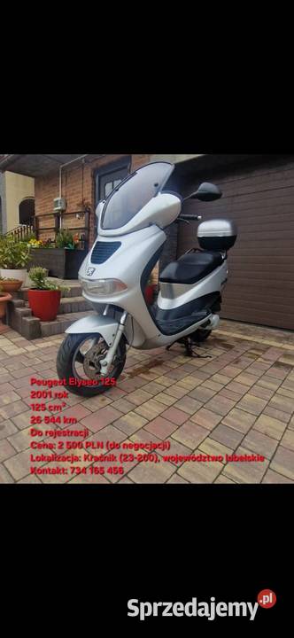 Peugeot Elyseo 125 bagażnik Kraśnik sprzedam