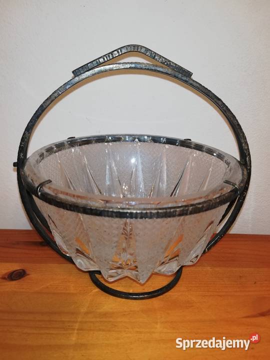 Cukiernica kryształowa PRL Hefra Kołyska Plater mazowieckie Warszawa