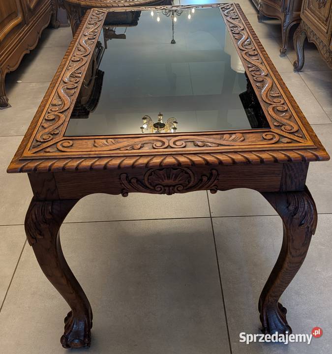 Wspaniałydębowy stolik na lwich łapach sklep Dąbrowa Górnicza