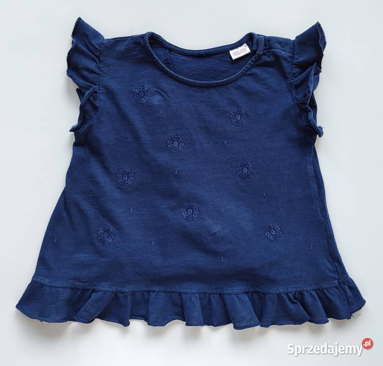 Bluzka z falbankami i haftem angielskim Zara 92