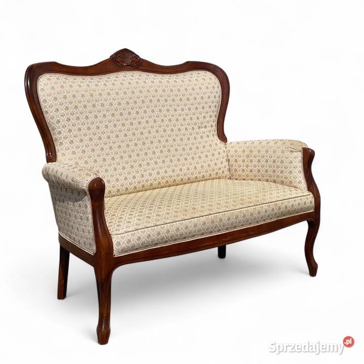 Jasna sofa dwuosobowa w stylu ludwikowskim zachodniopomorskie Gryfice sprzedam