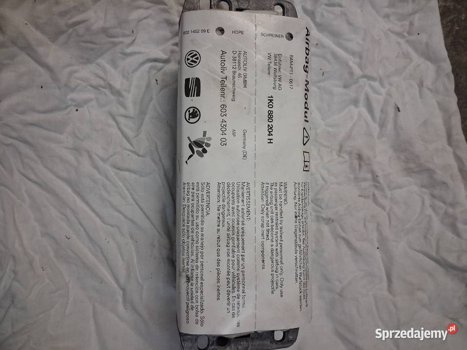 Airbag poduszka pasażera Skoda octavia II mazowieckie Długa Kościelna