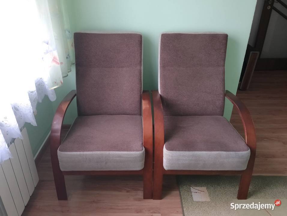 Fotele beżowo brązowe 2 Przemków