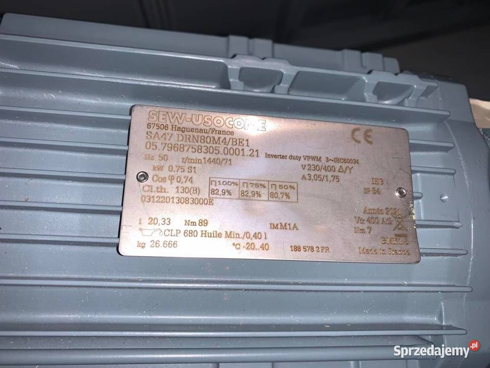 MOTOREDUKTOR SEW EURODRIVE SA47 DRN80M4BE1 mazowieckie Warszawa