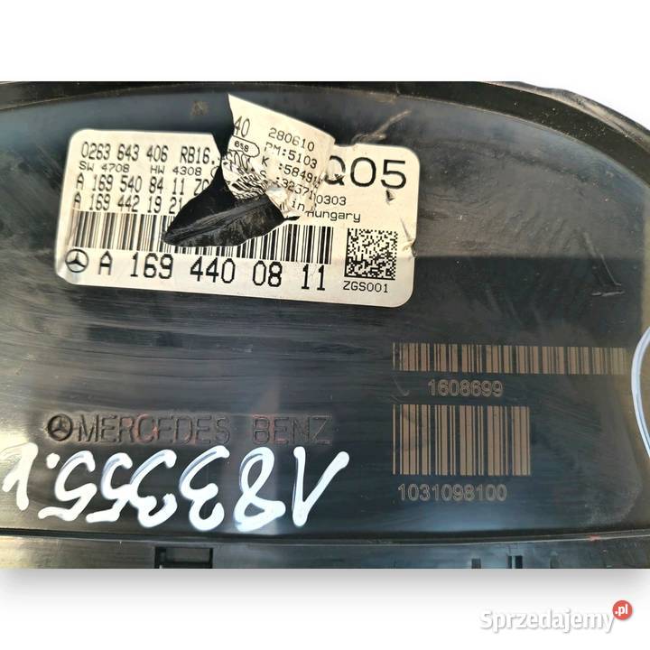 LICZNIK ZEGARY A1694400811 Mercedes W169 20 CDI Chełm sprzedam