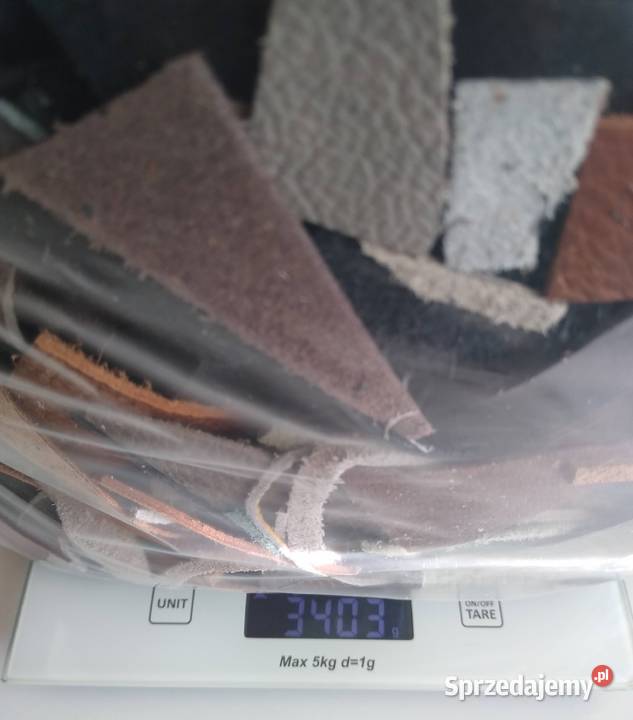 Skóra Licowa Ścinki 3403 gramy wypełnienie pomorskie Gdańsk