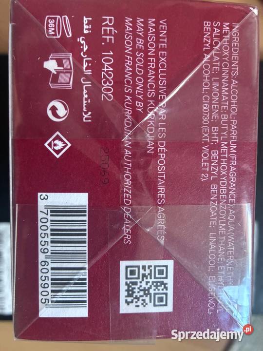 Baccarat Rouge 540 Maison Francis Kurkdjian Radom sprzedam
