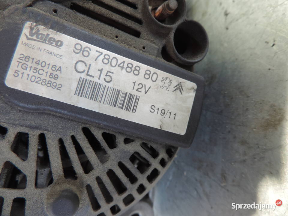ALTERNATOR PEUGEOT 207 14 HDI CITROEN 9678048880 Nowy Sącz