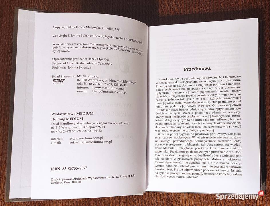 Iwona MajewskaOpiełka Umysł lidera kierować Rok wydania 1998 sprzedam