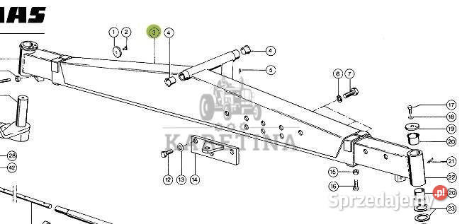 Claas Dominator 96 Korpus Osi Kierującej Jastrzębniki