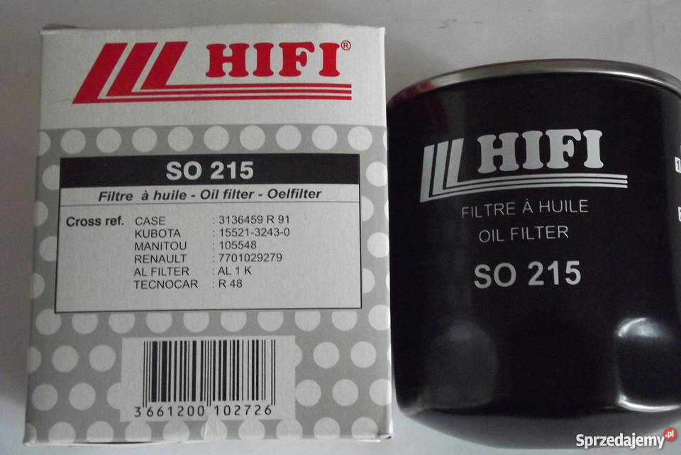 Filtr oleju SO 215 RENAULTCLAASKUBOTA FENDTCASE Parczew