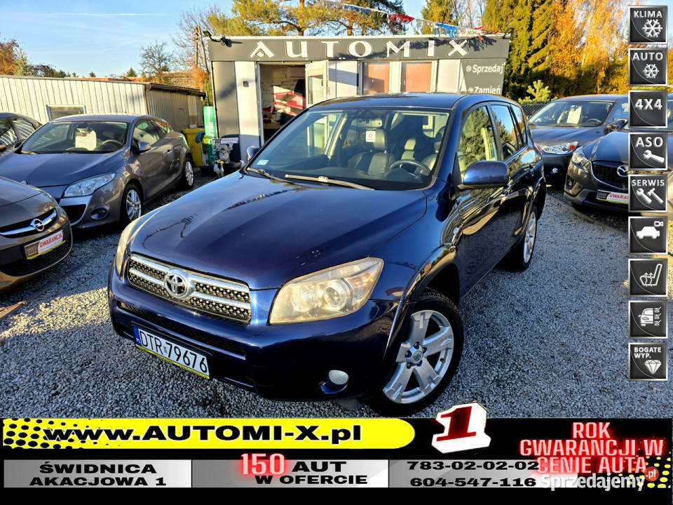 Toyota RAV4 Najbogatsza 22D 177 4x4 Skóry Hak diesel Świdnica