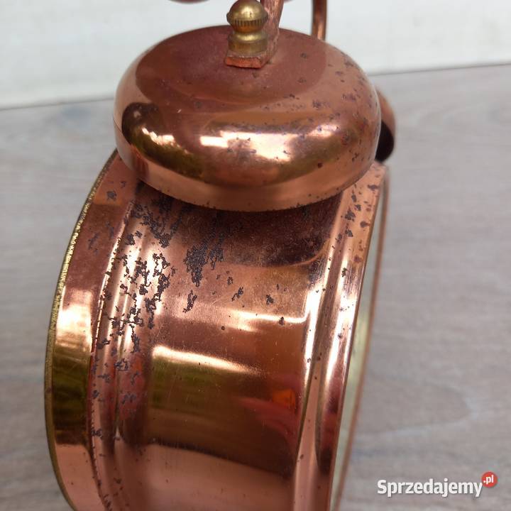 Miedziany francuski zegar francuski budzik Warszawa