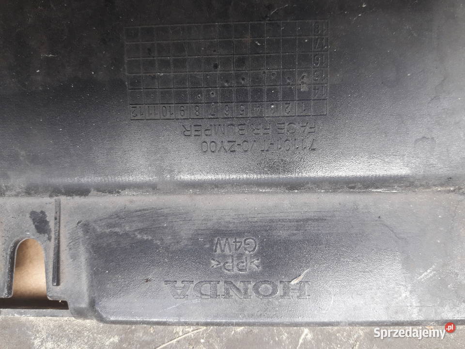 HONDA CIVIC IX LIFT ZDERZAK PRZÓD Bieleń