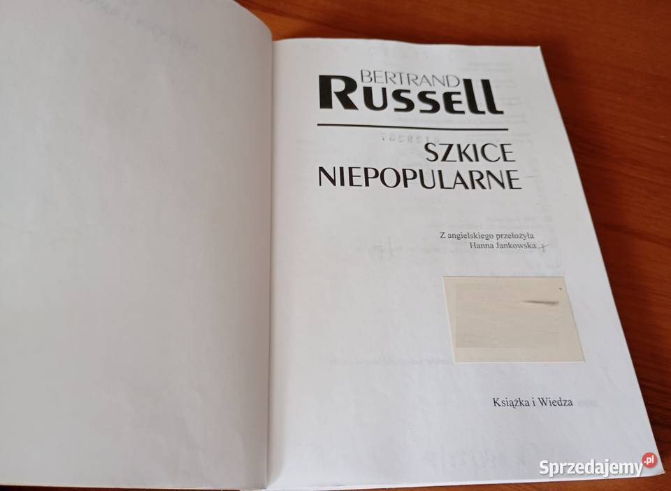Szkice niepopularne Bertrand Russell Gdańsk