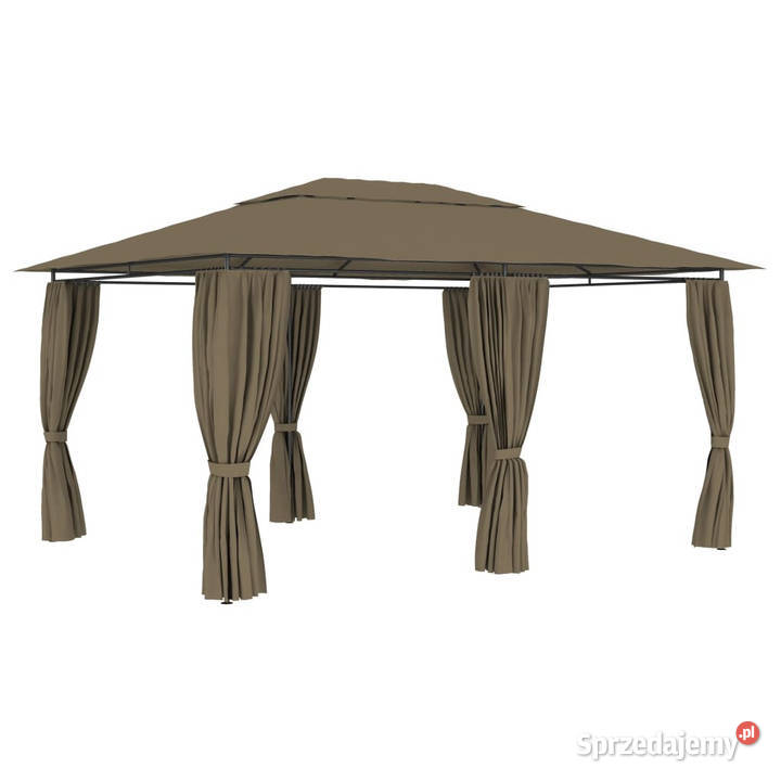 Namiot ogrodowy z zasłonami 4 x 3 m taupe 180 gm Warszawa sprzedam